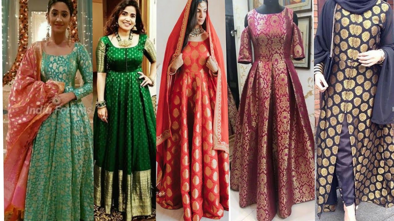 Banarasi Silk Layered Designer Salwar Kameez For Ceremonial